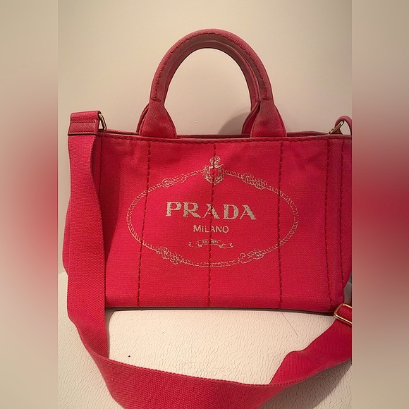 Prada Canapa in peonia color 100% authentic - Picture 6 of 17